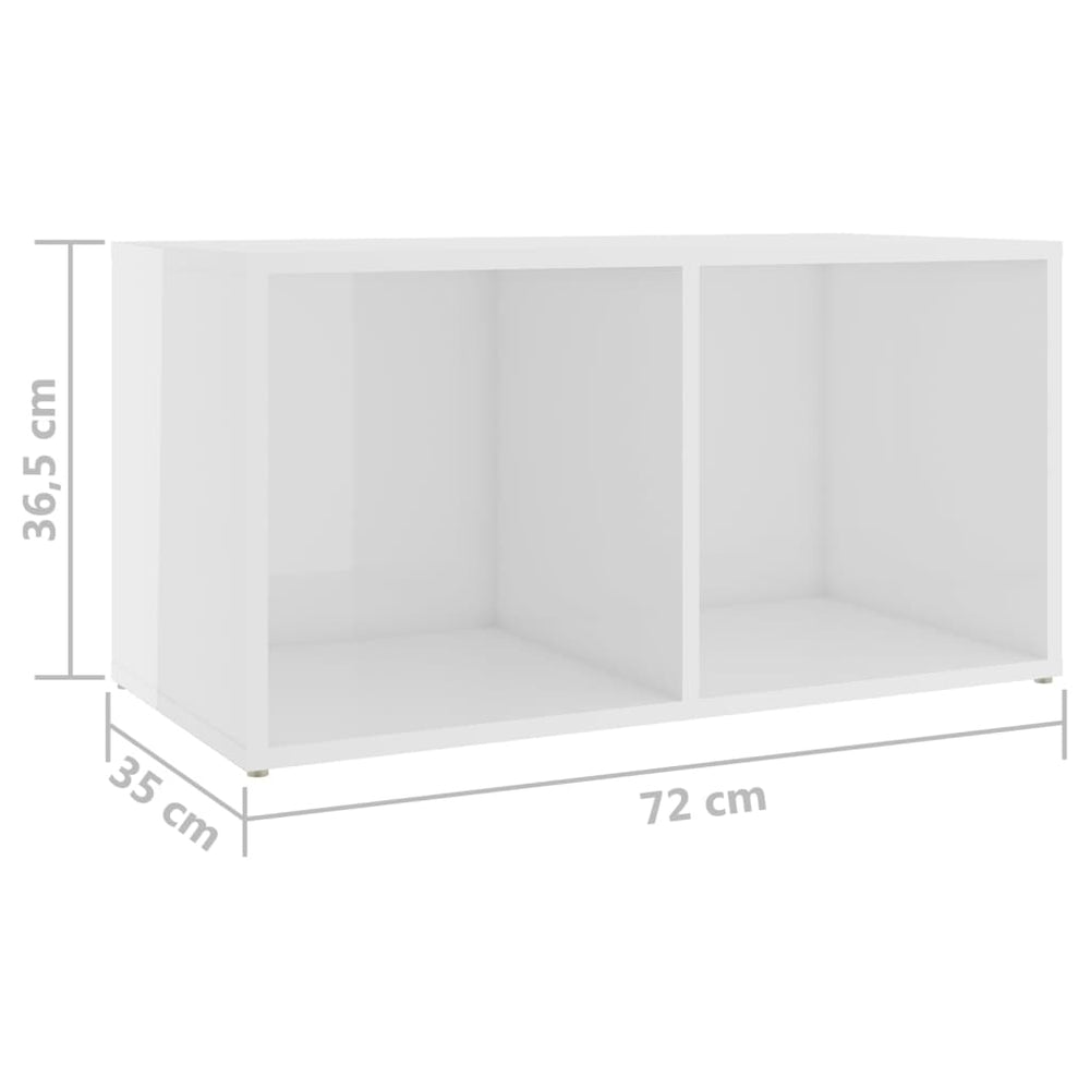 Tv-meubelen 2 st 72x35x36,5 cm spaanplaat hoogglans wit MeubelReus