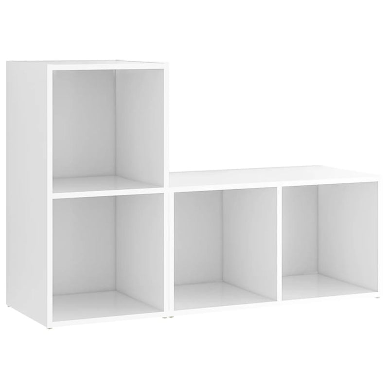 Tv-meubelen 2 st 72x35x36,5 cm spaanplaat wit