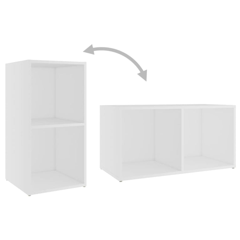 Tv-meubelen 2 st 72x35x36,5 cm spaanplaat wit