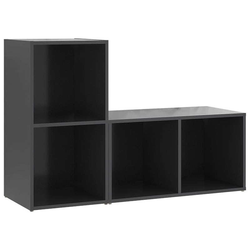 Tv-meubelen 2 st 72x35x36,5 cm spaanplaat grijs MeubelReus