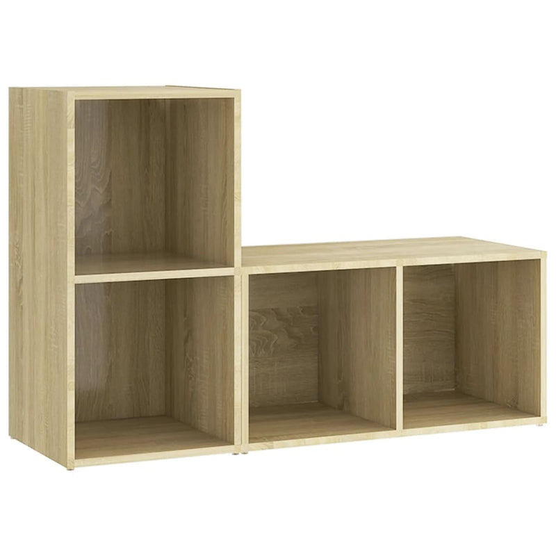 Tv-meubelen 2 st 72x35x36,5 cm spaanplaat sonoma eikenkleurig