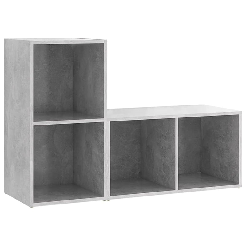 Tv-meubelen 2 st 72x35x36,5 cm spaanplaat betongrijs