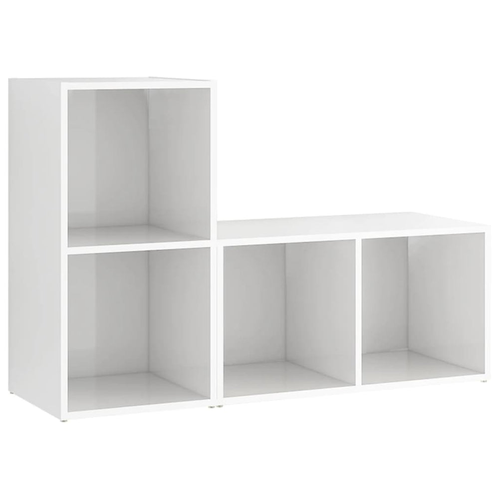 Tv-meubelen 2 st 72x35x36,5 cm spaanplaat hoogglans wit MeubelReus