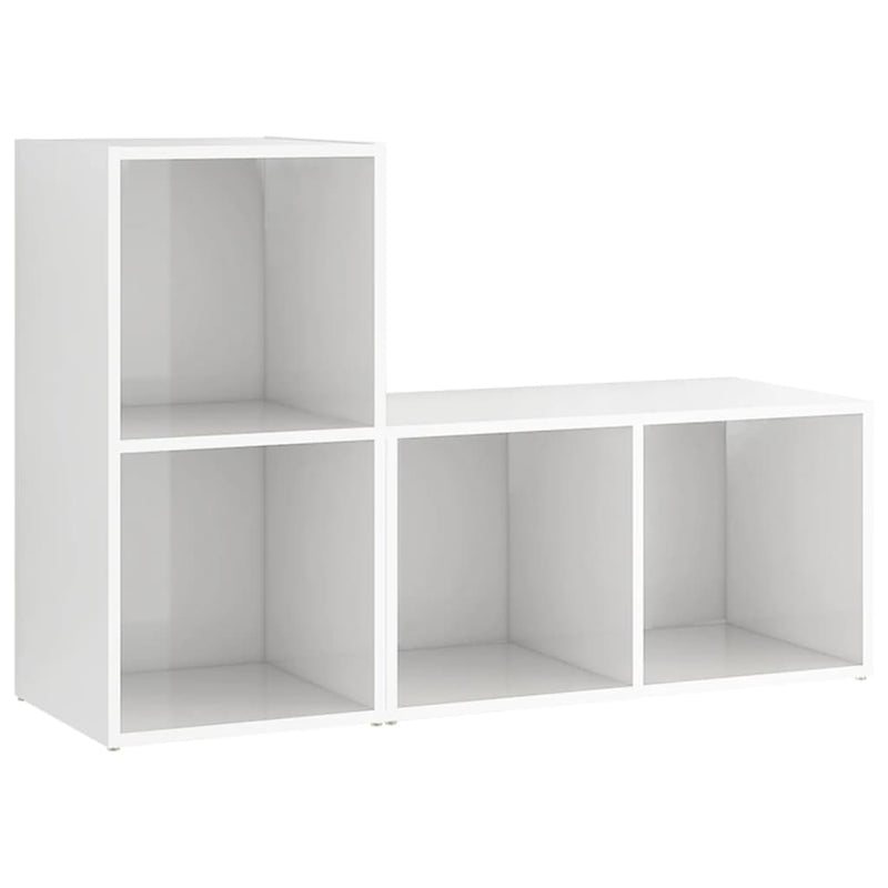 Tv-meubelen 2 st 72x35x36,5 cm spaanplaat hoogglans wit MeubelReus