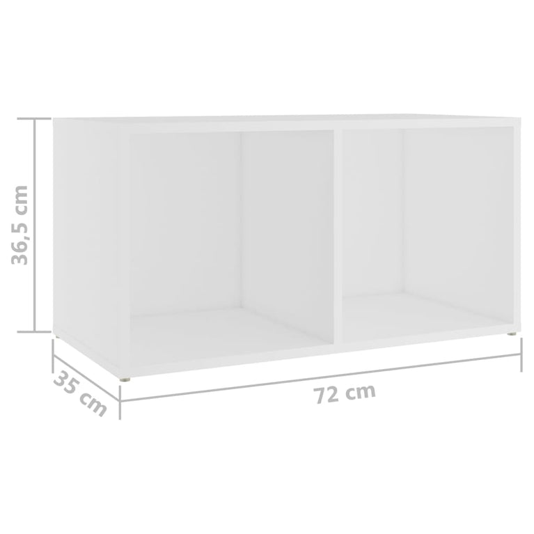 Tv-meubelen 4 st 72x35x36,5 cm spaanplaat wit