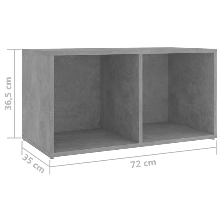 Tv-meubelen 4 st 72x35x36,5 cm spaanplaat betongrijs
