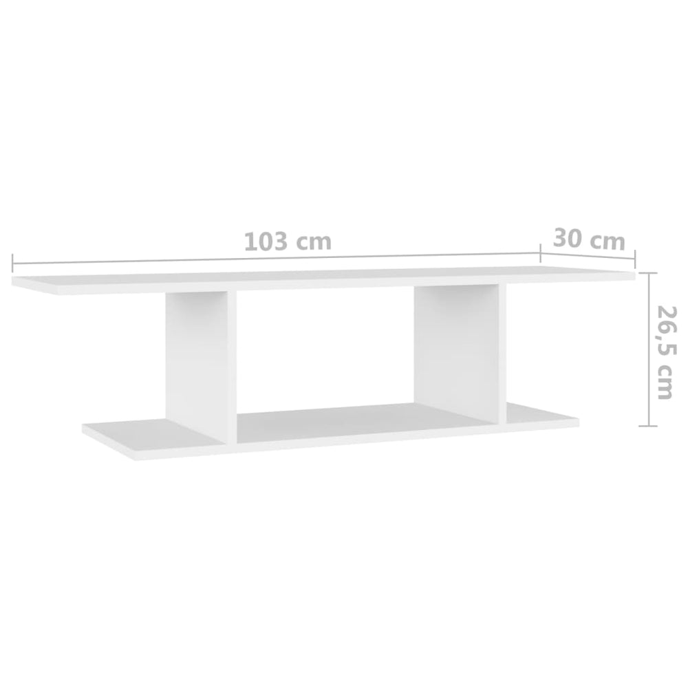 Tv-wandmeubel 103x30x26,5 cm wit MeubelReus