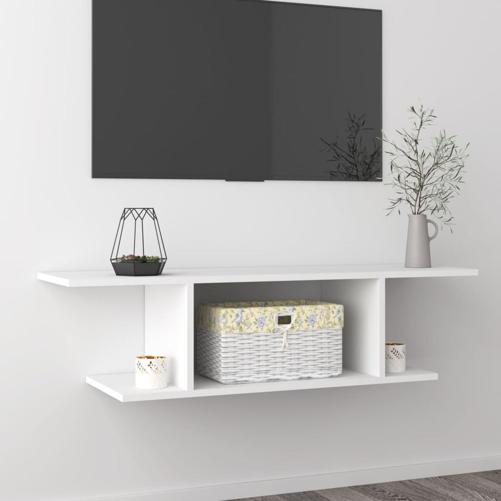Tv-wandmeubel 103x30x26,5 cm wit MeubelReus