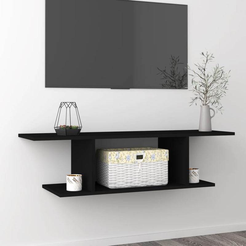 Tv-wandmeubel 103x30x26,5 cm zwart MeubelReus
