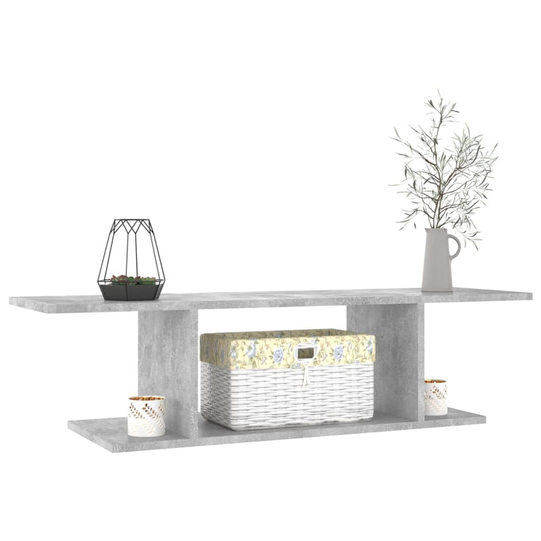 Tv-wandmeubel 103x30x26,5 cm betongrijs MeubelReus