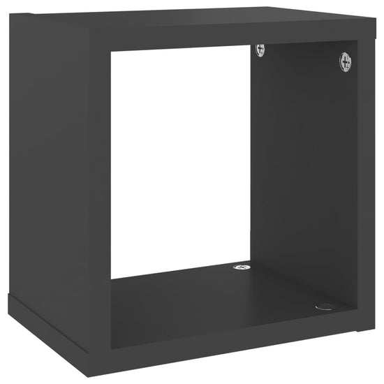 Wandschappen kubus 6 st 22x15x22 cm grijs MeubelReus