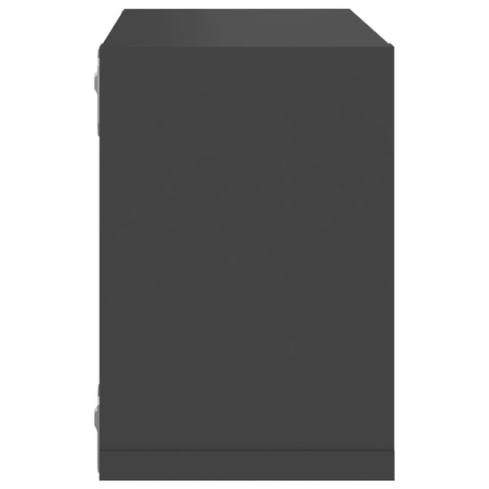 Wandschappen kubus 6 st 22x15x22 cm grijs MeubelReus