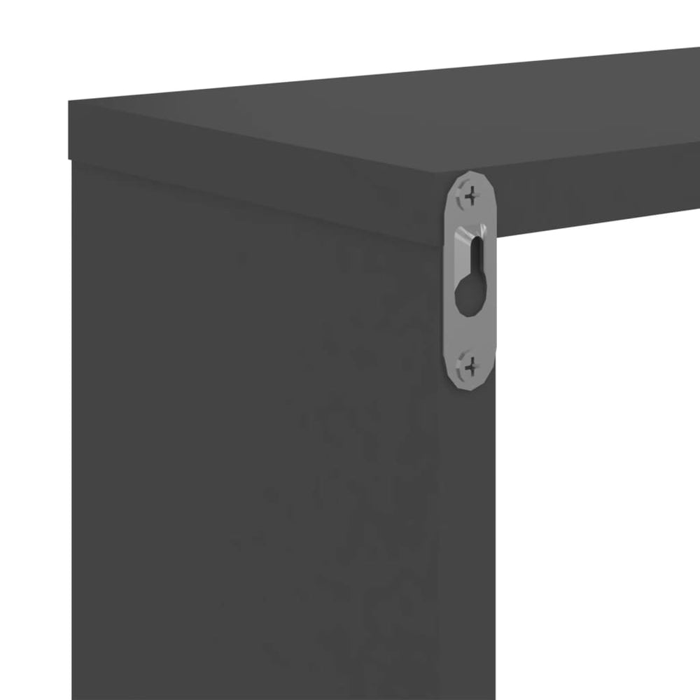 Wandschappen kubus 6 st 22x15x22 cm grijs MeubelReus