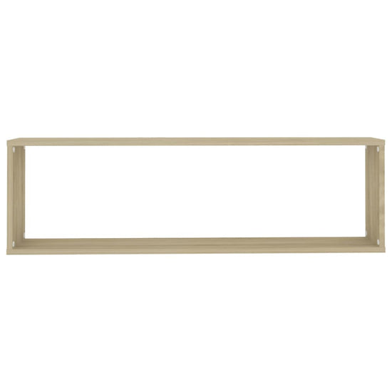 Wandschappen kubus 2 st 100x15x30 cm spaanplaat sonoma eiken MeubelReus
