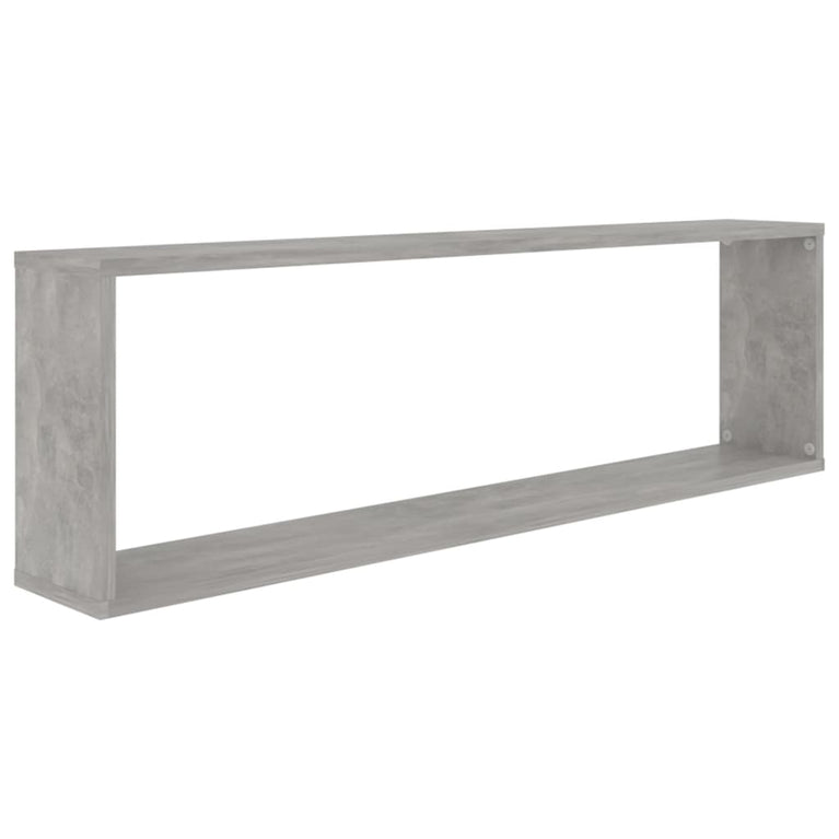 Wandschappen kubus 4 st 100x15x30 cm spaanplaat betongrijs MeubelReus