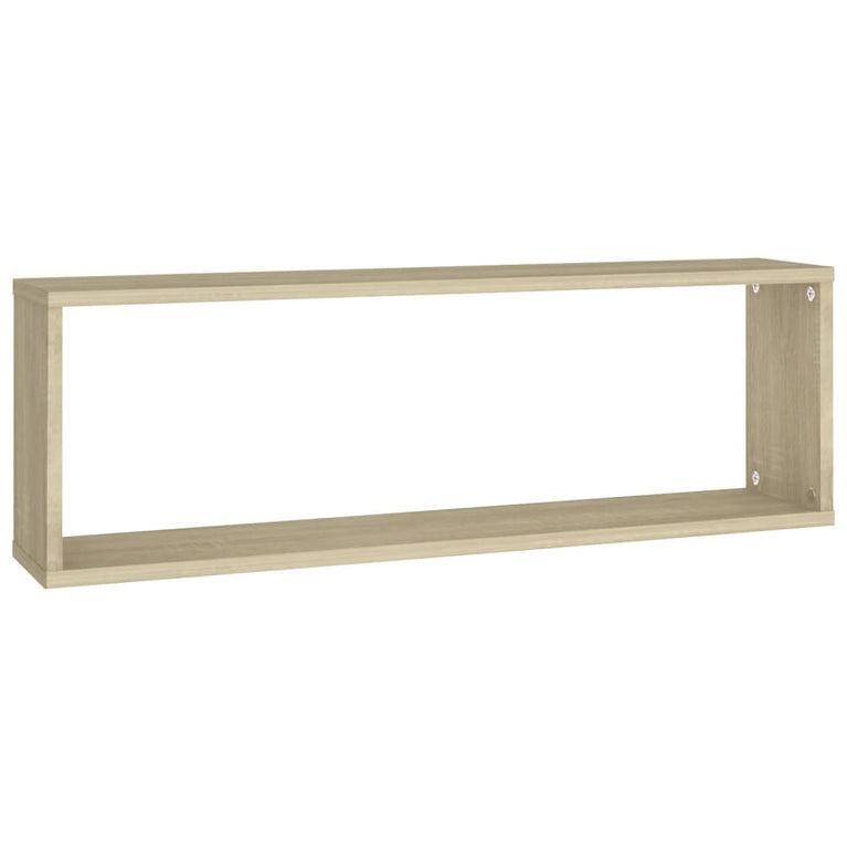 Wandschappen kubus 2 st 80x15x26,5 cm spaanplaat sonoma eiken MeubelReus