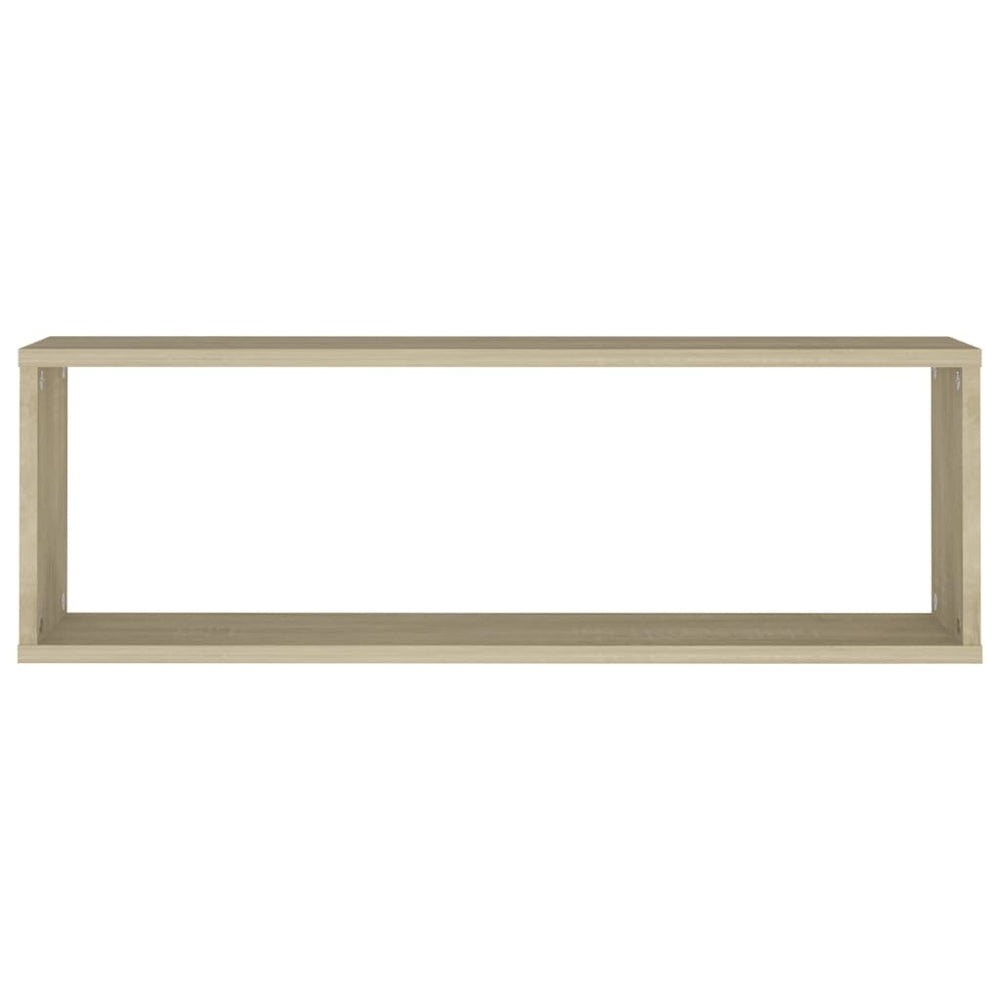 Wandschappen kubus 2 st 80x15x26,5 cm spaanplaat sonoma eiken MeubelReus