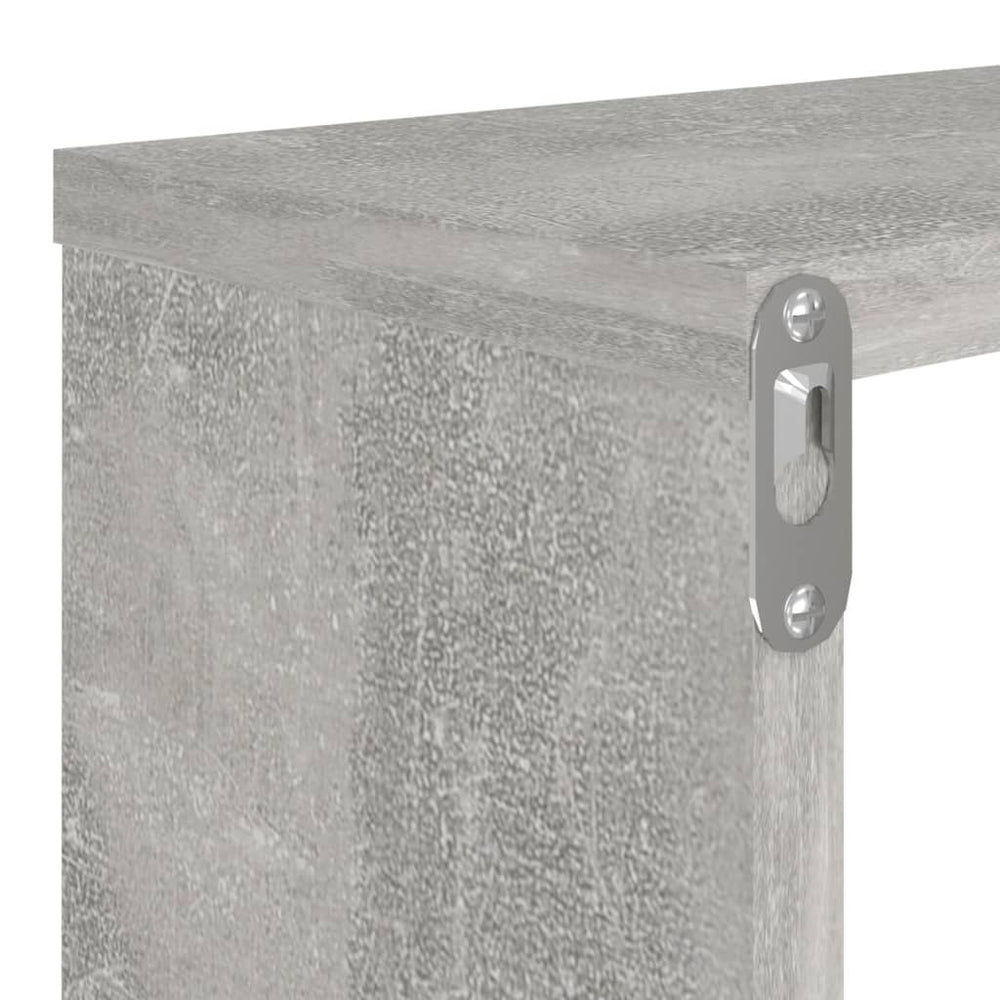 Wandschappen kubus 4 st 80x15x26,5 cm spaanplaat betongrijs MeubelReus