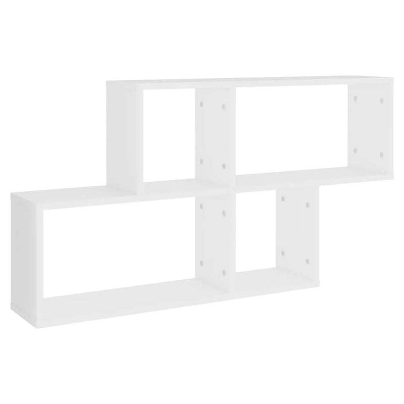 Wandschap 100x18x53 cm bewerkt hout wit MeubelReus