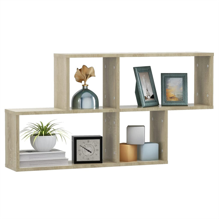 Wandschap 100x18x53 cm spaanplaat sonoma eikenkleurig MeubelReus