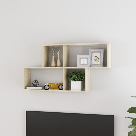Wandschap 100x18x53 cm spaanplaat sonoma eikenkleurig MeubelReus