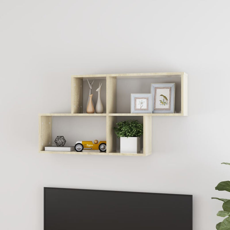 Wandschap 100x18x53 cm spaanplaat sonoma eikenkleurig MeubelReus