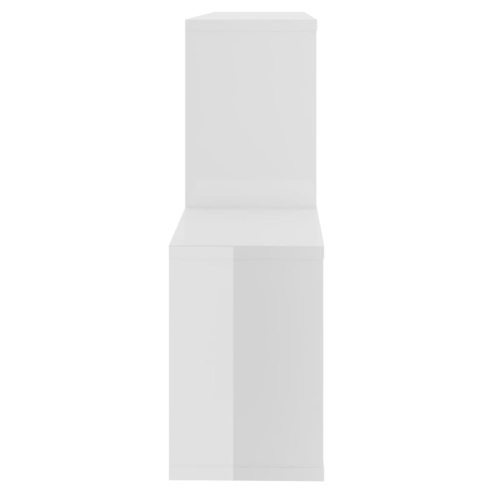 Wandschap 100x18x53 cm spaanplaat hoogglans wit MeubelReus