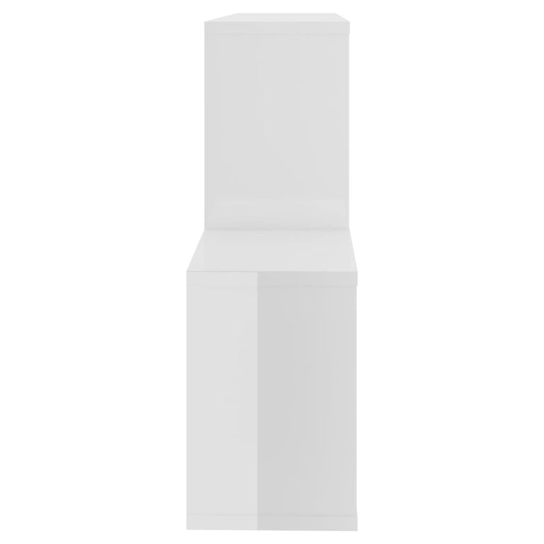Wandschap 100x18x53 cm spaanplaat hoogglans wit MeubelReus