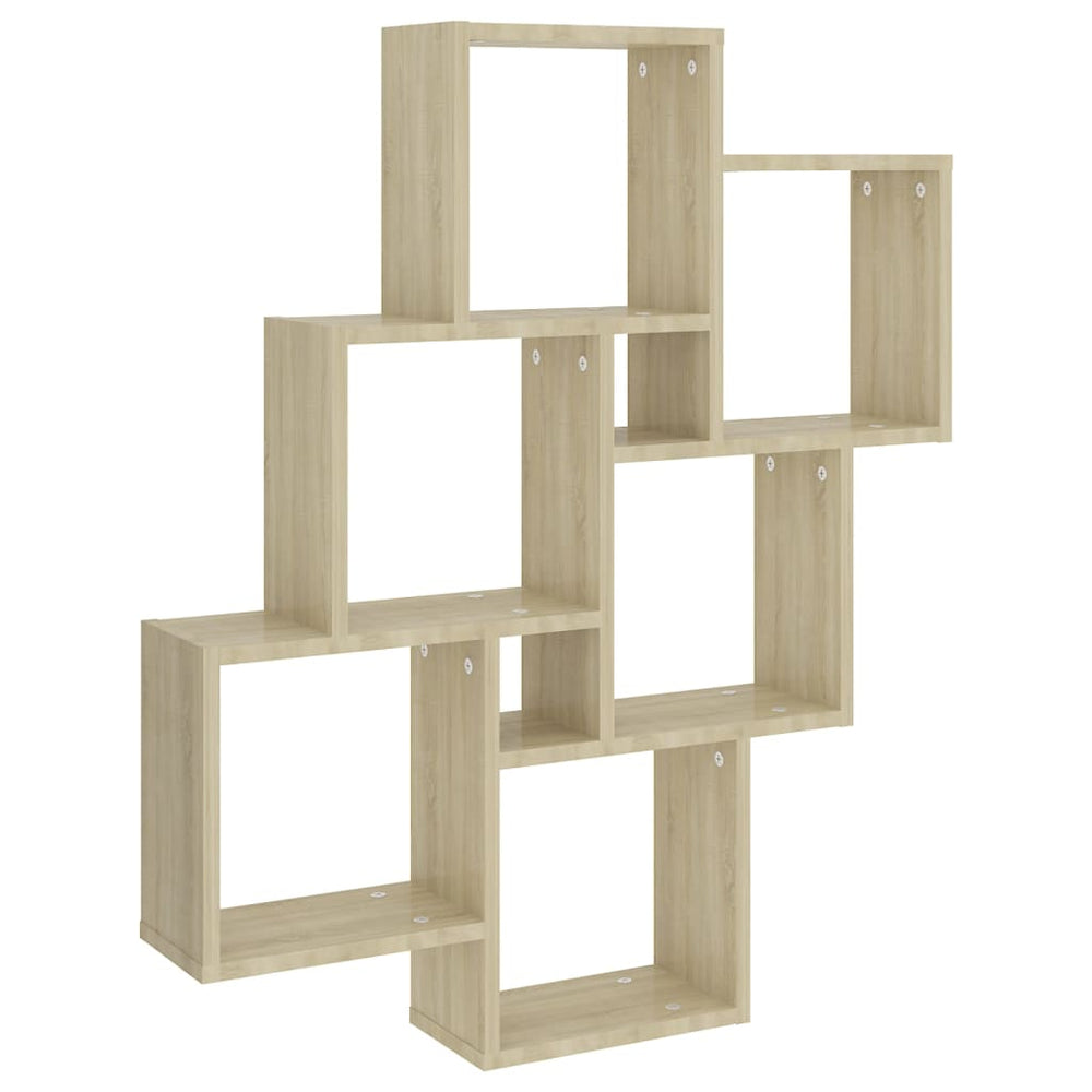 Wandschap kubus 78x15x93 cm spaanplaat sonoma eiken MeubelReus