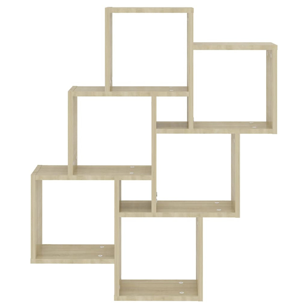 Wandschap kubus 78x15x93 cm spaanplaat sonoma eiken MeubelReus