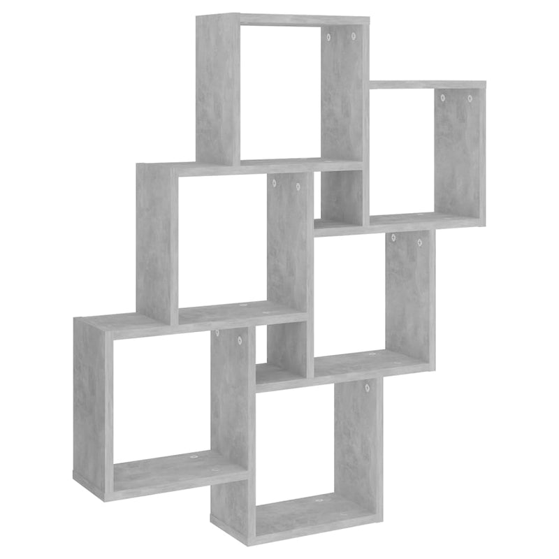 Wandschap kubus 78x15x93 cm spaanplaat betongrijs MeubelReus