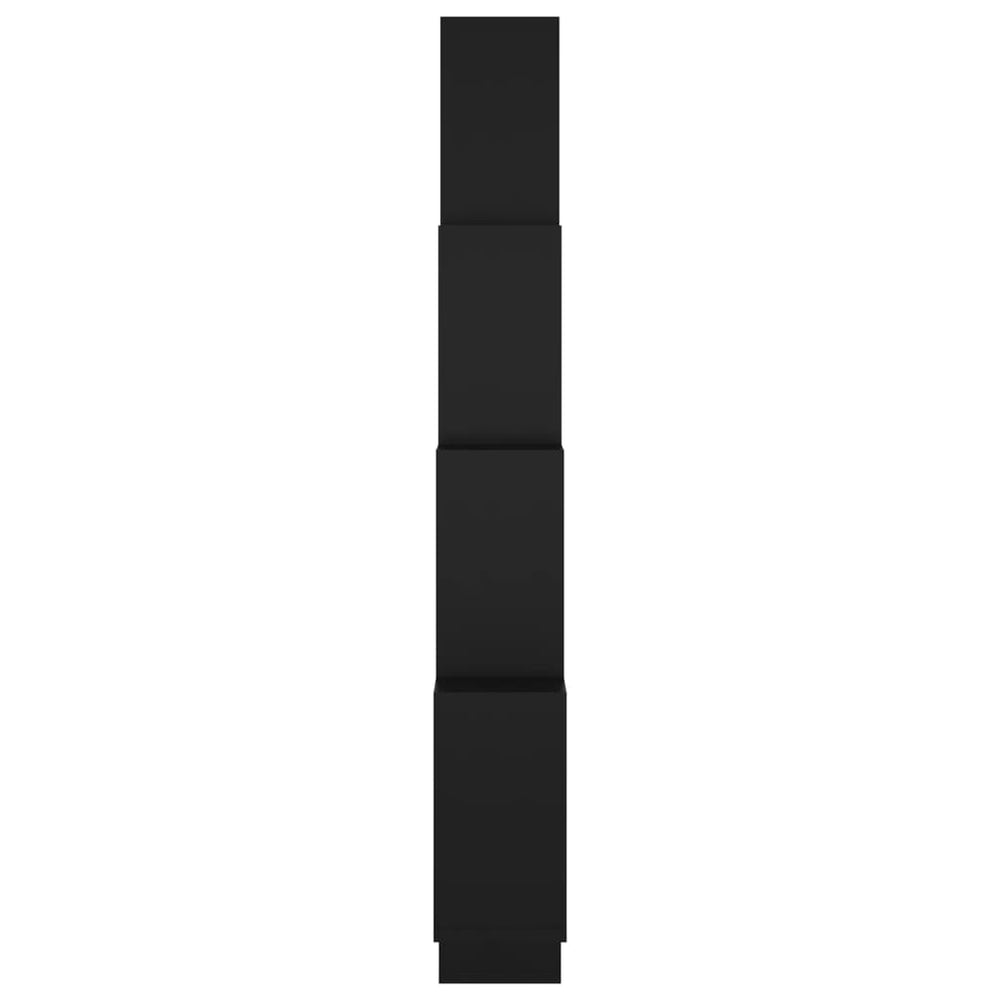 Wandschap kubus 90x15x119 cm spaanplaat zwart MeubelReus