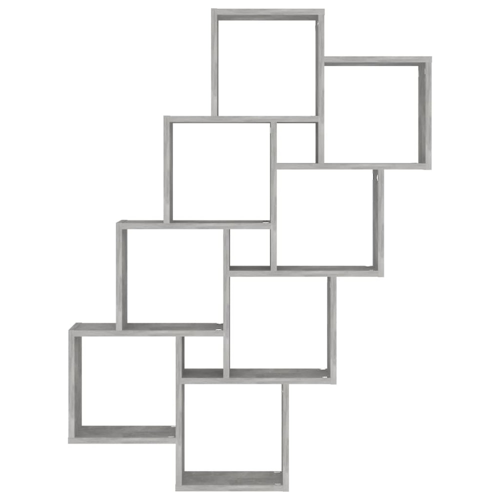 Wandschap kubus 90x15x119 cm spaanplaat betongrijs MeubelReus