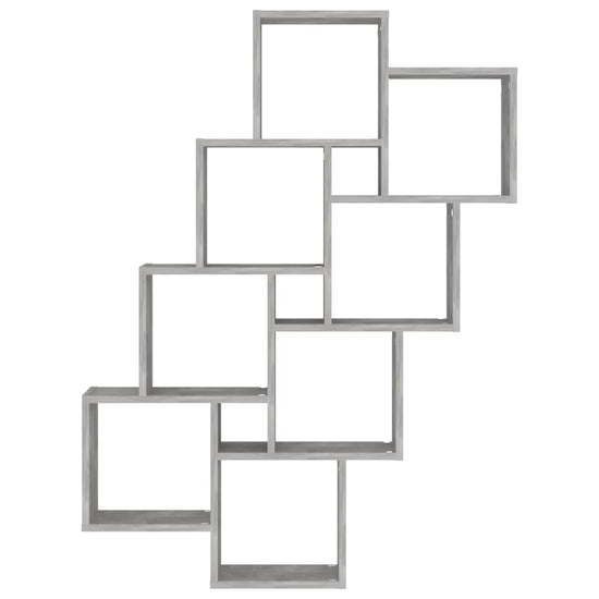 Wandschap kubus 90x15x119 cm spaanplaat betongrijs MeubelReus