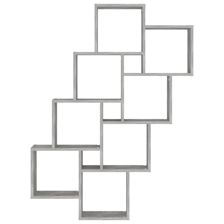 Wandschap kubus 90x15x119 cm spaanplaat betongrijs MeubelReus
