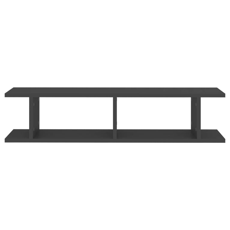 Wandschappen 2 st 90x18x20 cm spaanplaat grijs MeubelReus