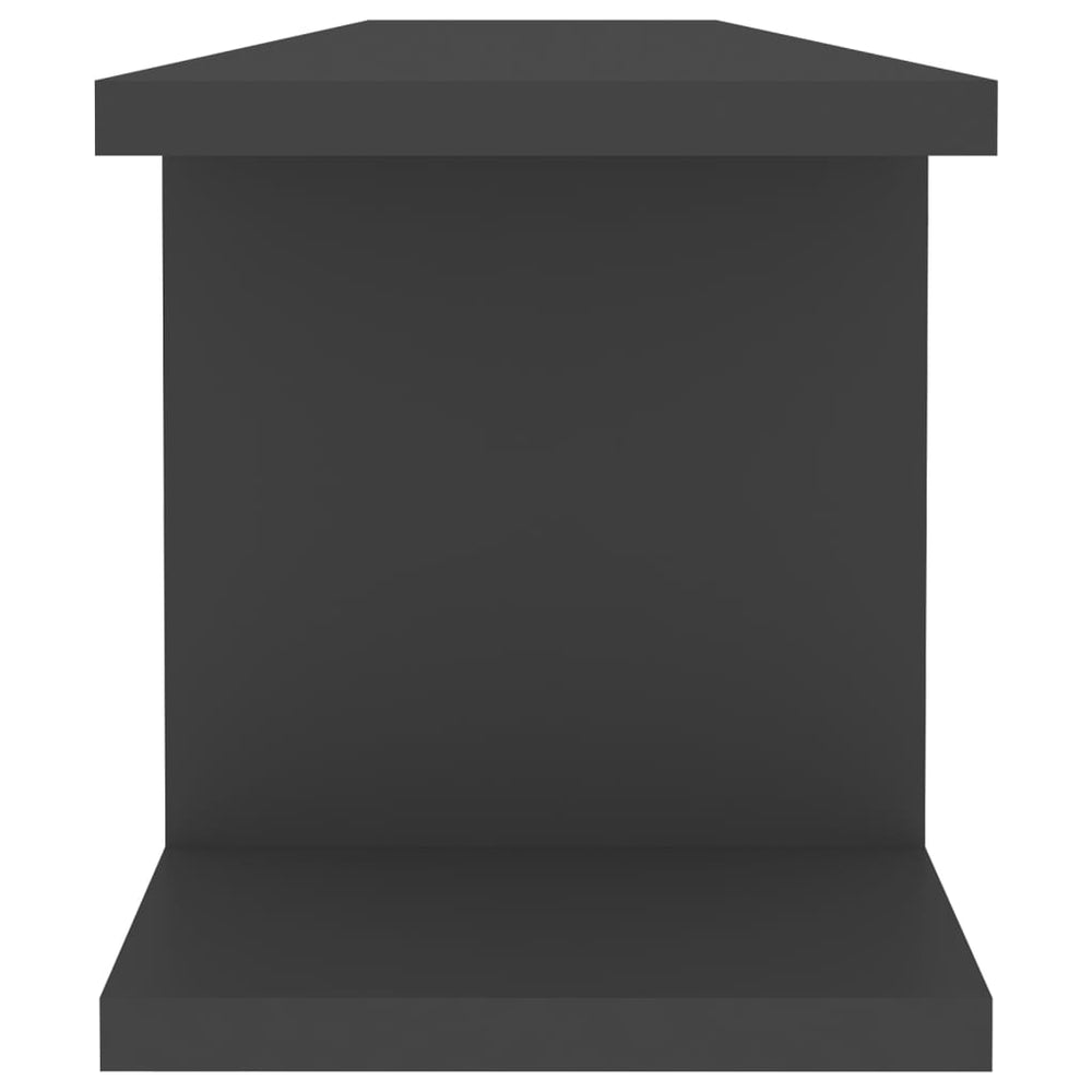 Wandschappen 2 st 90x18x20 cm spaanplaat grijs MeubelReus