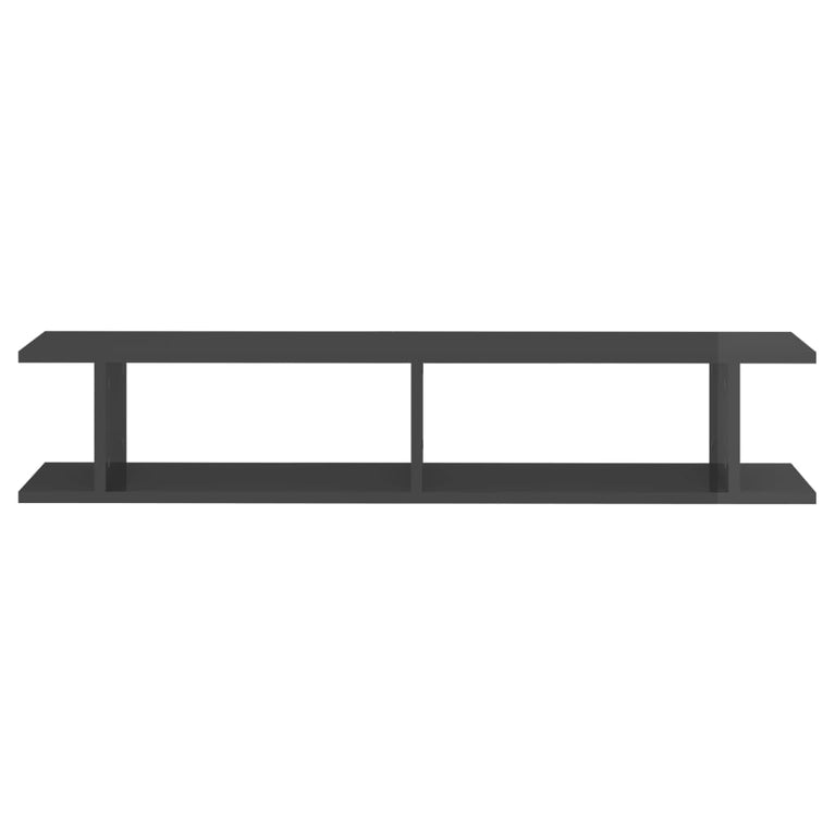 Wandschappen 2 st 105x18x20 cm spaanplaat hoogglans grijs MeubelReus
