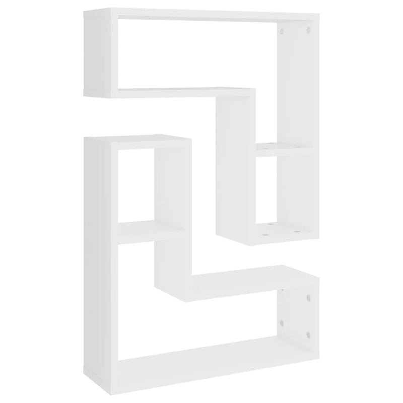 Wandschappen 2 st 50x15x50 cm spaanplaat wit MeubelReus