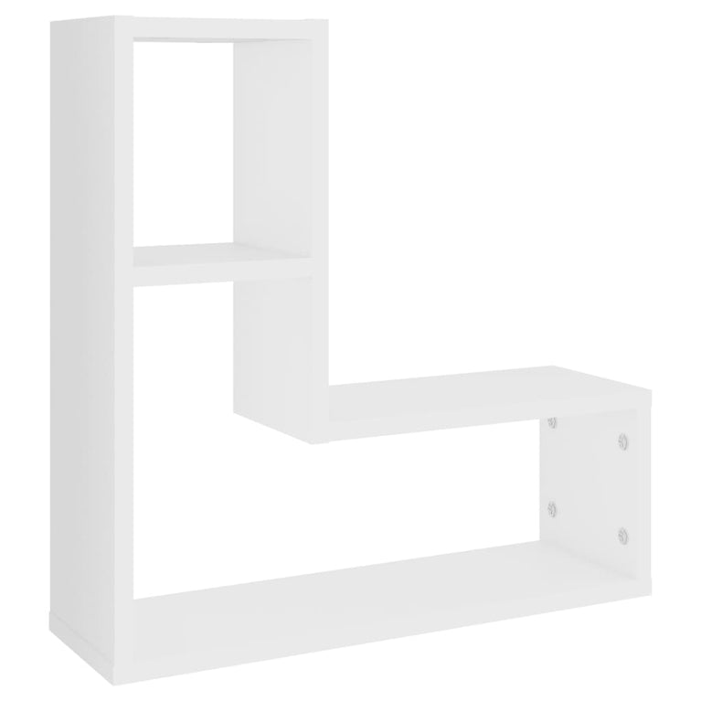 Wandschappen 2 st 50x15x50 cm spaanplaat wit MeubelReus
