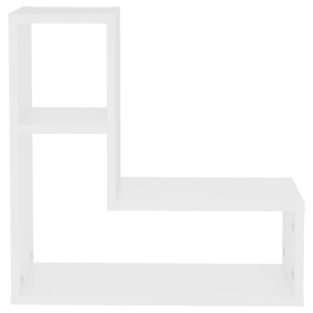 Wandschappen 2 st 50x15x50 cm spaanplaat wit MeubelReus
