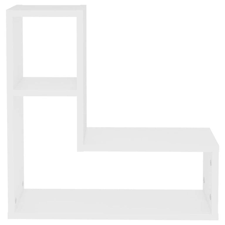 Wandschappen 2 st 50x15x50 cm spaanplaat wit MeubelReus