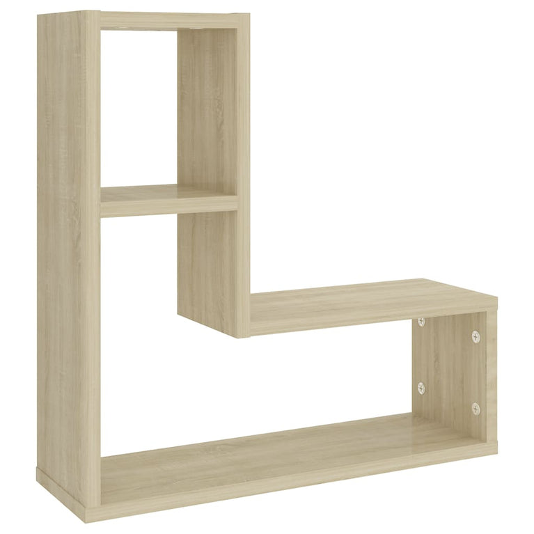 Wandschappen 2 st 50x15x50 cm spaanplaat sonoma eikenkleurig MeubelReus