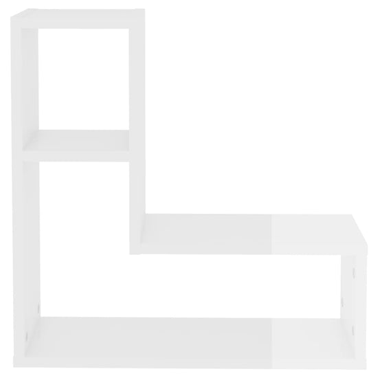 Wandschappen 2 st 50x15x50 cm spaanplaat hoogglans wit MeubelReus