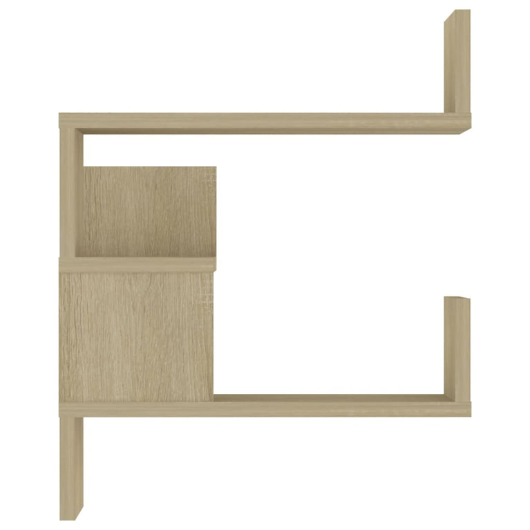 Hoekwandschapen 2 st 40x40x50 cm spaanplaat sonoma eikenkleurig