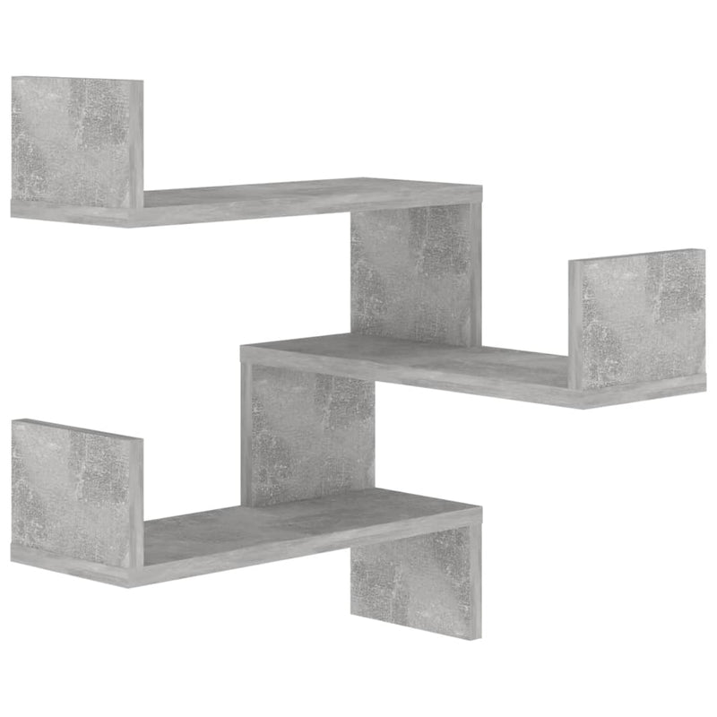 Hoekwandschap 40x40x50 cm spaanplaat betongrijs MeubelReus