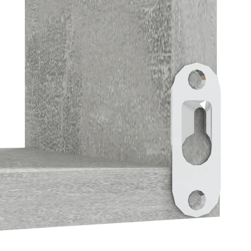 Hoekwandschappen 2 st 40x40x50 cm spaanplaat betongrijs MeubelReus