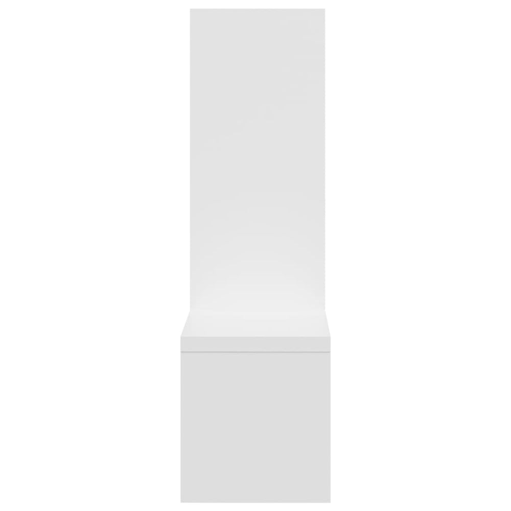 Wandschappen 2 st 50x15x50 cm bewerkt hout wit MeubelReus