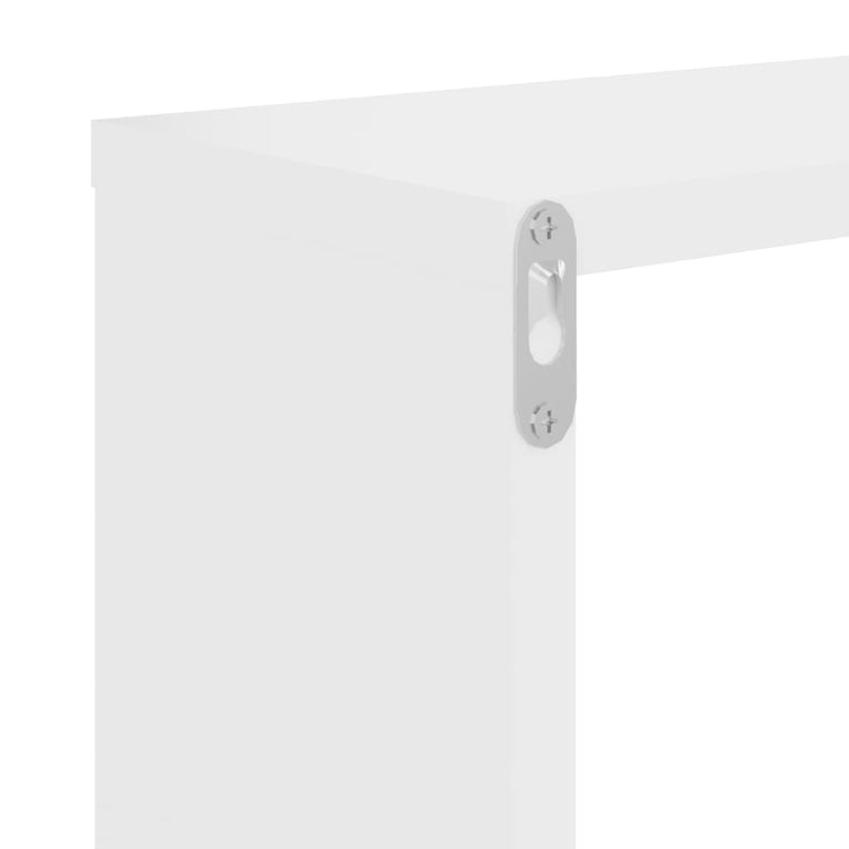 Wandschappen 2 st 50x15x50 cm bewerkt hout wit MeubelReus