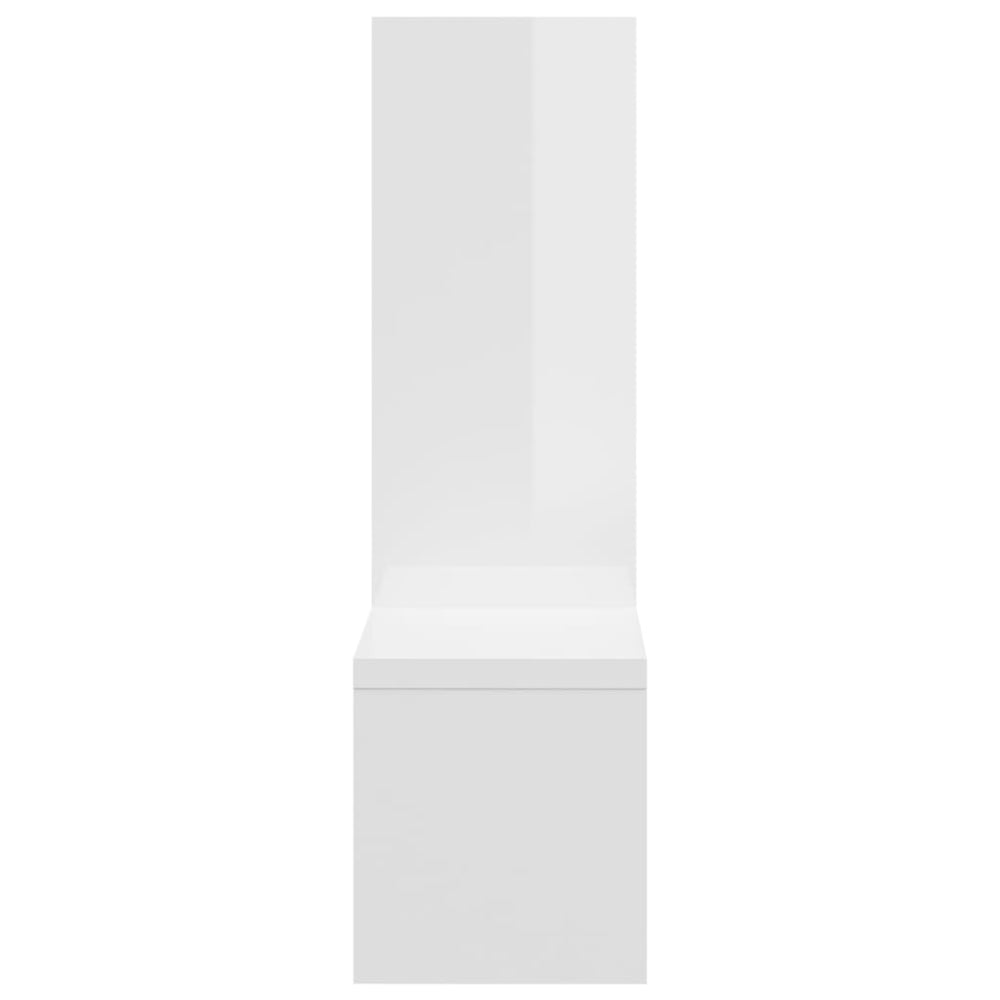 Wandschappen 2 st 50x15x50 cm spaanplaat hoogglans wit MeubelReus